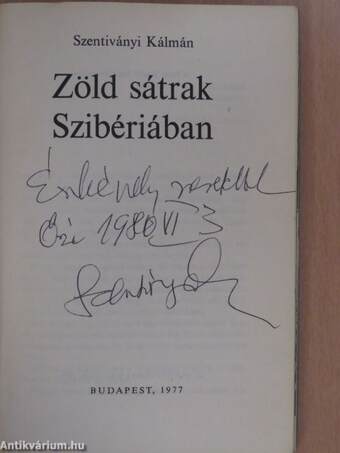 Zöld sátrak Szibériában (dedikált példány)