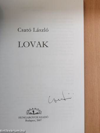 Lovak (aláírt példány)