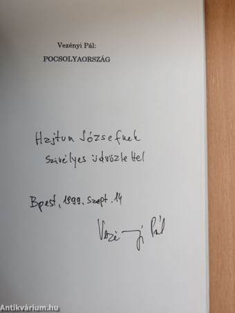 Pocsolyaország (dedikált példány)