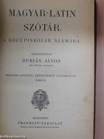 Magyar-latin szótár