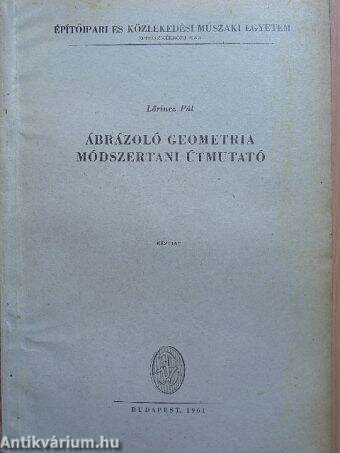 Ábrázoló geometria módszertani útmutató