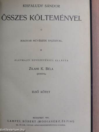 Kisfaludy Sándor összes költeményei I. (töredék)