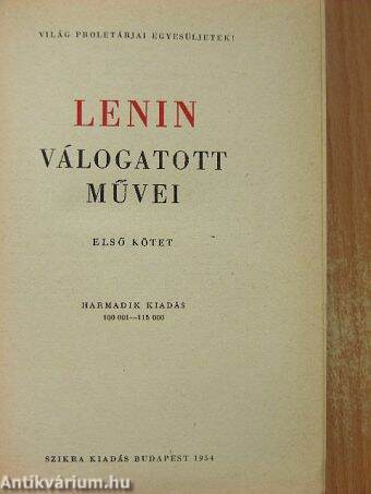 Lenin válogatott művei I. (töredék)