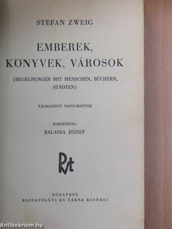 Emberek, könyvek, városok