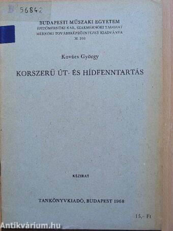 Korszerű út- és hídfenntartás