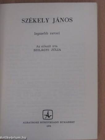 Székely János legszebb versei