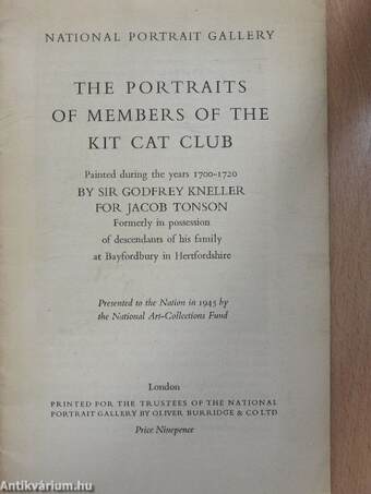 The portraits of members of the Kit Cat Club