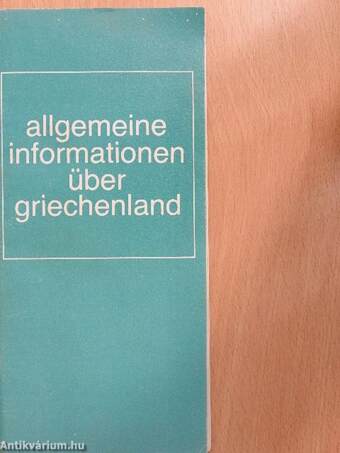 Allgemeine informationen über Griechenland