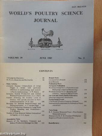 World's Poultry Science Journal June 1983
