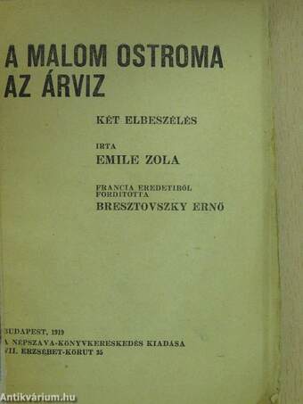 A malom ostroma/Az árviz