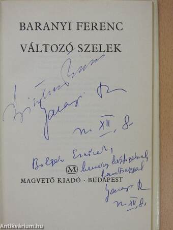 Változó szelek (dedikált példány)