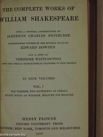 The complete works of William Shakespeare I., III., VI., VII., IX. (nem teljes sorozat)