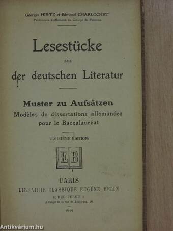 Lesestücke aus der deutschen Literatur