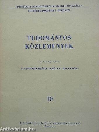 Tudományos közlemények 10.