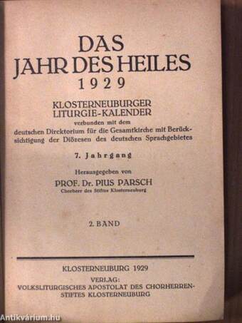 Das Jahr des Heiles 1929 II. (töredék)