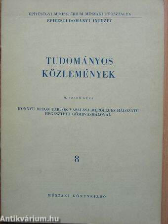 Tudományos közlemények 8.