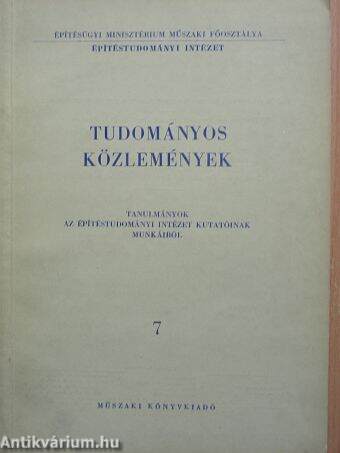 Tudományos közlemények 7.