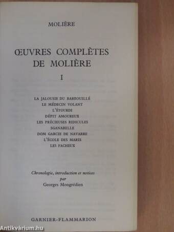 Oeuvres complétes de Moliére I.