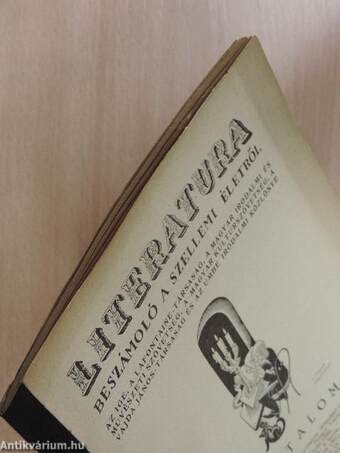 Literatura 1933. augusztus