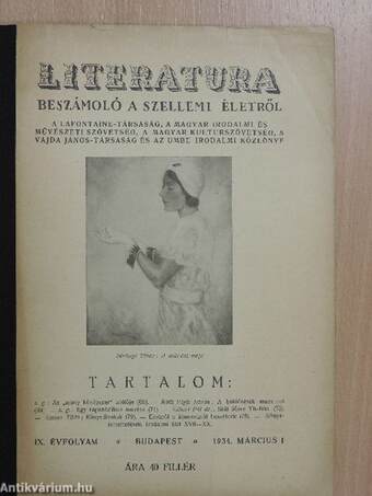 Literatura 1934. március 1.