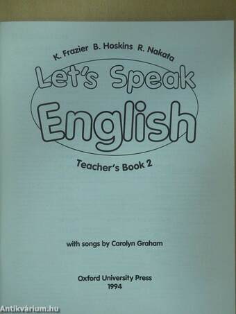 Let's Speak English - Teacher's Book 2.