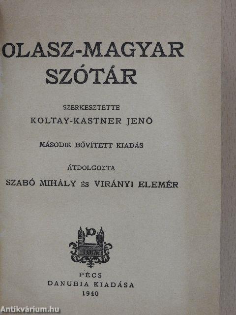 Olasz-magyar szótár/magyar-olasz szótár I-II.