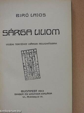 Sárga liliom