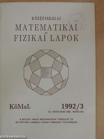 Középiskolai matematikai és fizikai lapok 1992. március