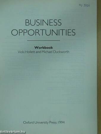 Business Opportunities - Workbook