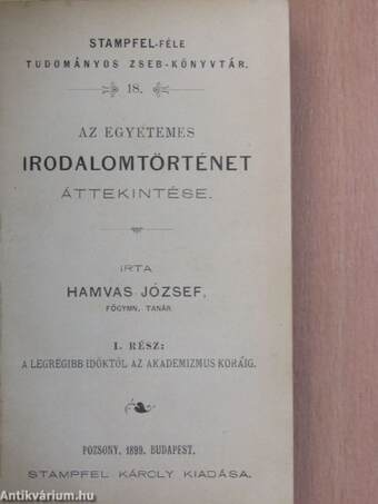 Az egyetemes irodalomtörténet áttekintése I-III.