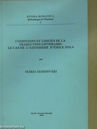 Conditions et limites de la traduction littéraire: le cas de l'assommoir d'Émile Zola