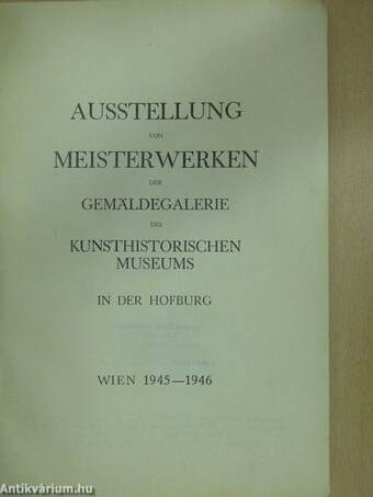 Ausstellung von Meisterwerken der Gemäldegalerie