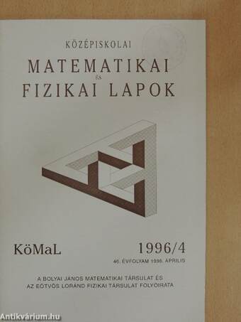 Középiskolai matematikai és fizikai lapok 1996. április