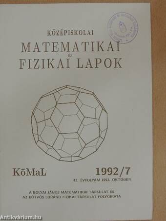 Középiskolai matematikai és fizikai lapok 1992. október
