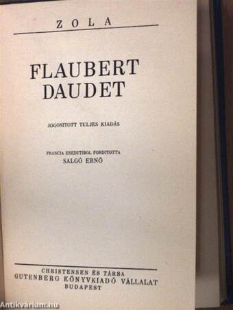 Páris gyomra I-III./Flaubert Daudet