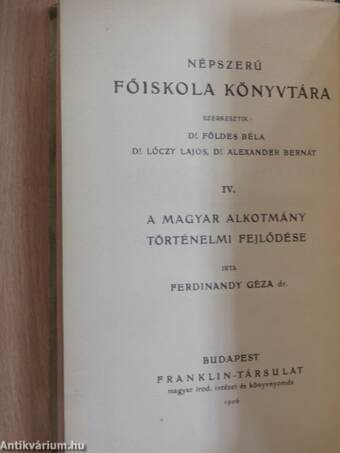 A magyar alkotmány történelmi fejlődése