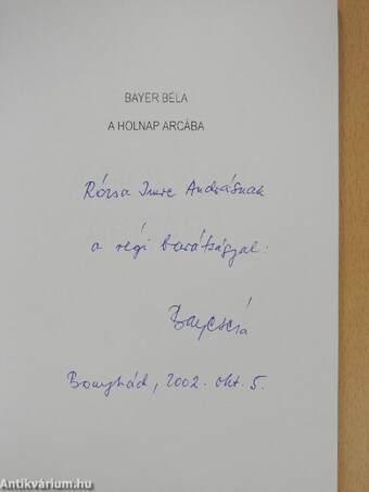 A Holnap arcába (dedikált példány)