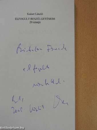 Elfogult beszélgetéseim (dedikált példány)