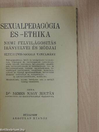 Sexualpedagogia és -ethika