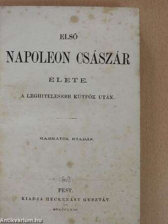 Első Napoleon császár élete