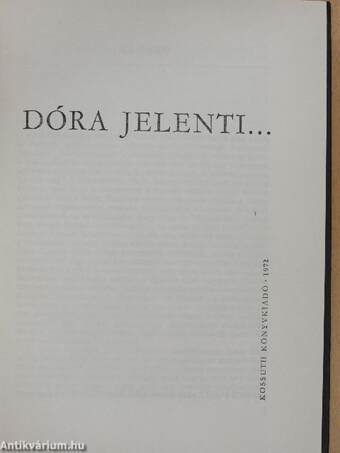 Dóra jelenti...