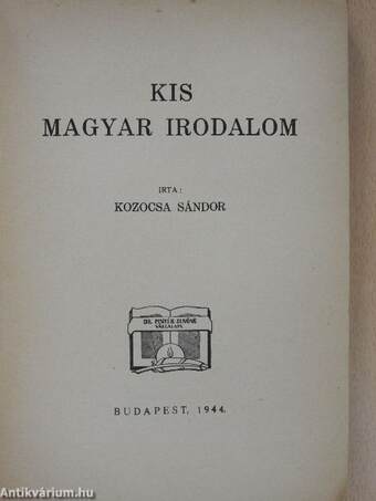 Kis Magyar Irodalom