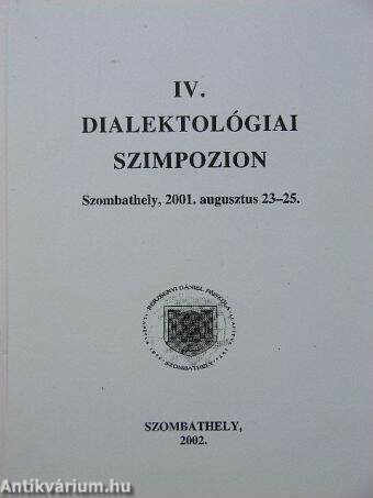 IV. Dialektológiai Szimpozion