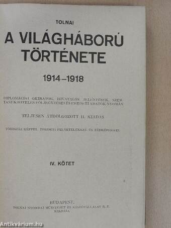 Tolnai - A világháború története IV. (töredék)