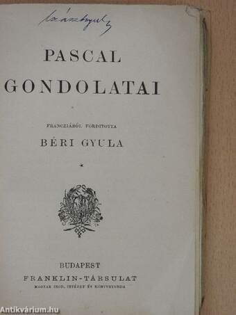 Pascal gondolatai