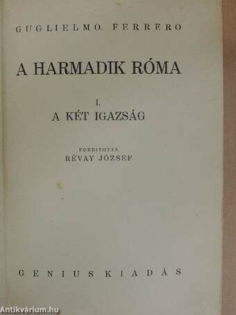 A harmadik Róma I-II.