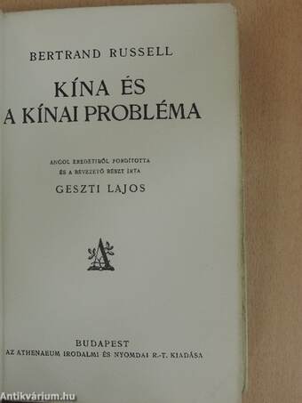 Kína és a kínai probléma