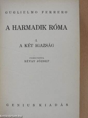 A harmadik Róma I-II.