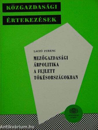 Mezőgazdasági árpolitika a fejlett tőkésországokban