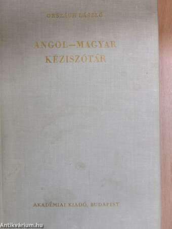 Angol-magyar kéziszótár